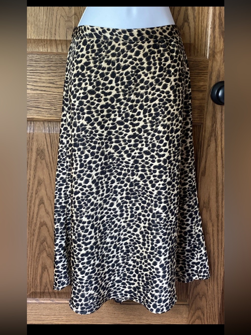 NWT J. Crew Pull-On Printed Bias Midi Skirt Size Small Leopard Print. Silky